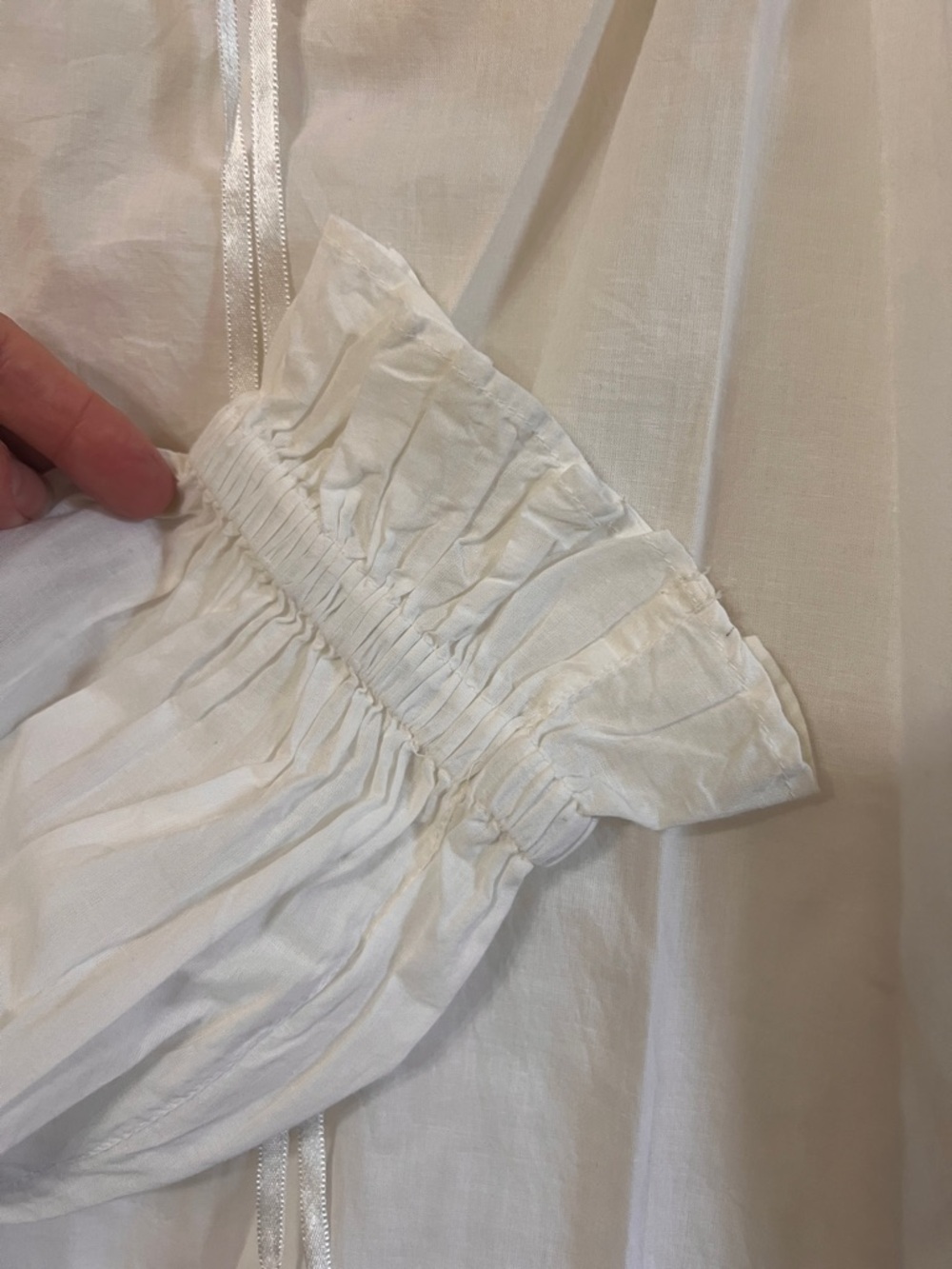 Holy Clothing Boho Peasant Blouse - White- NEW WITH TAGS - Picture 5 of 10
